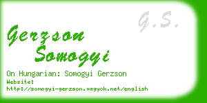 gerzson somogyi business card